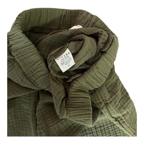 Xirena Pants Womens Medium Joggers Gauze Green Drawstring Cotton - Picture 4 of 8